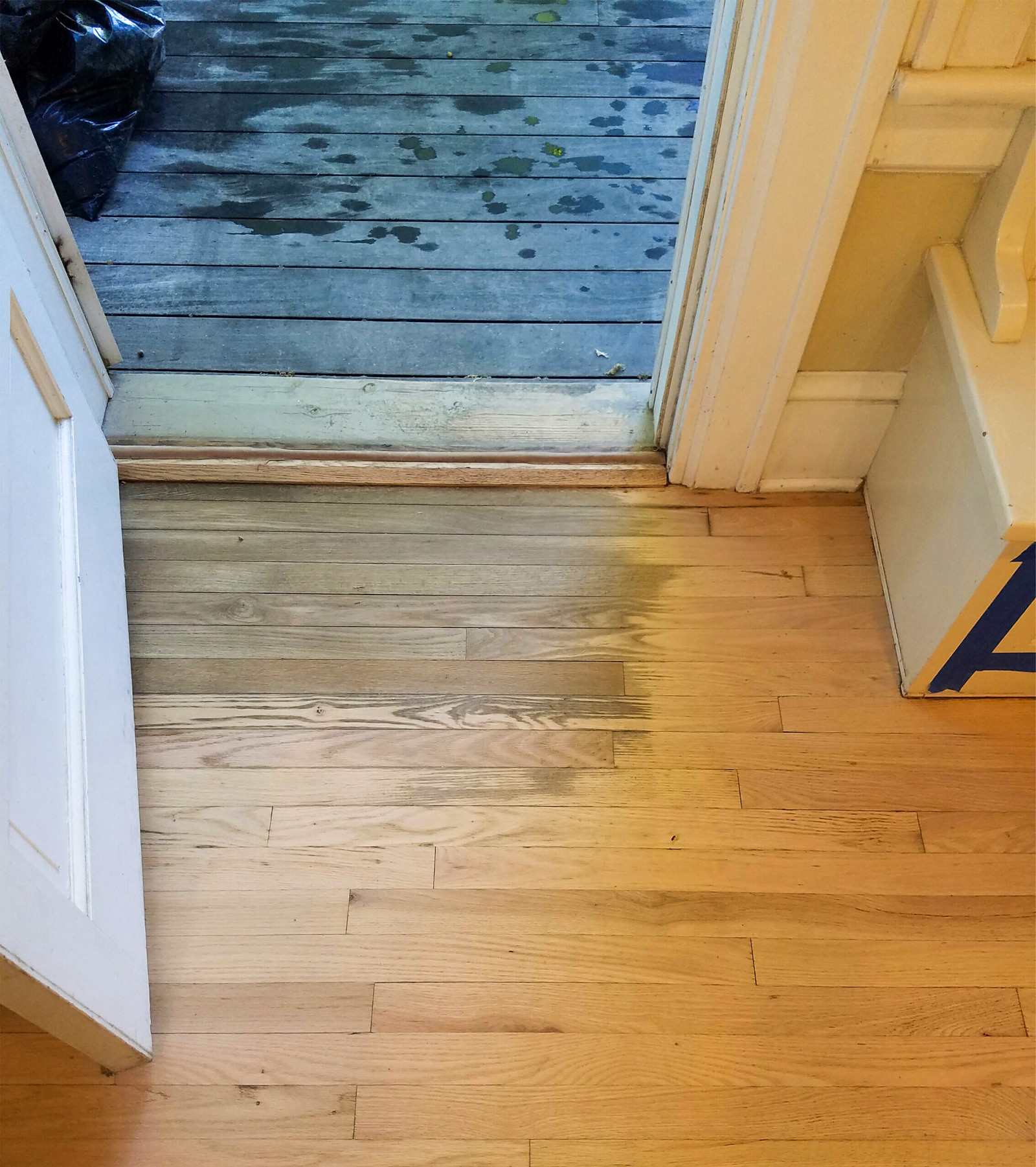 Water Damaged Wood Floors From Refrigerator Water Line Leak - The